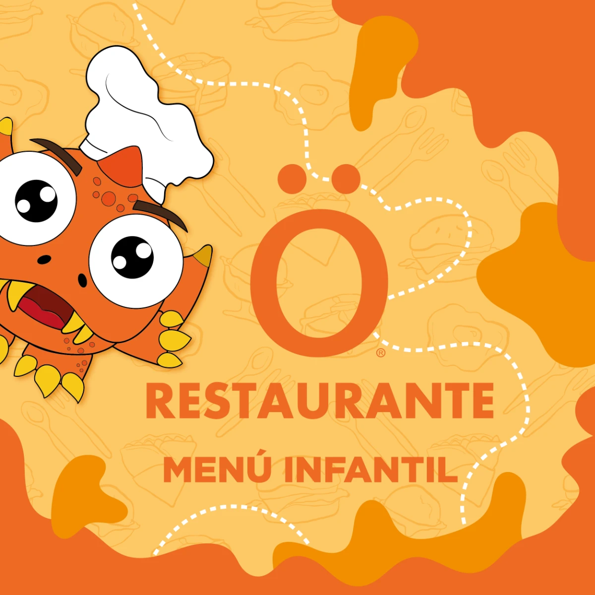 Portada de menu infantil pra Ö Restaurante