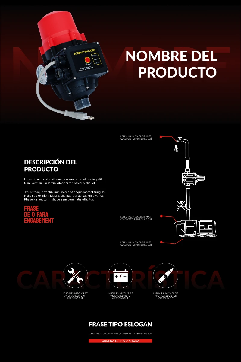Propuesta de diseño web para Ferretip enfocada en productos destacados y presentación visual de características.