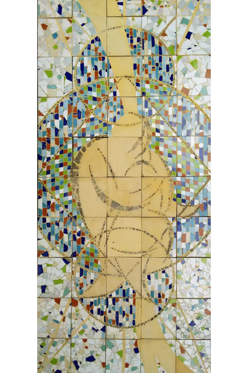 Mural colectivo en mosaico instalado en el Parque Ecológico Tizayocan, realizado durante la universidad en 2015.