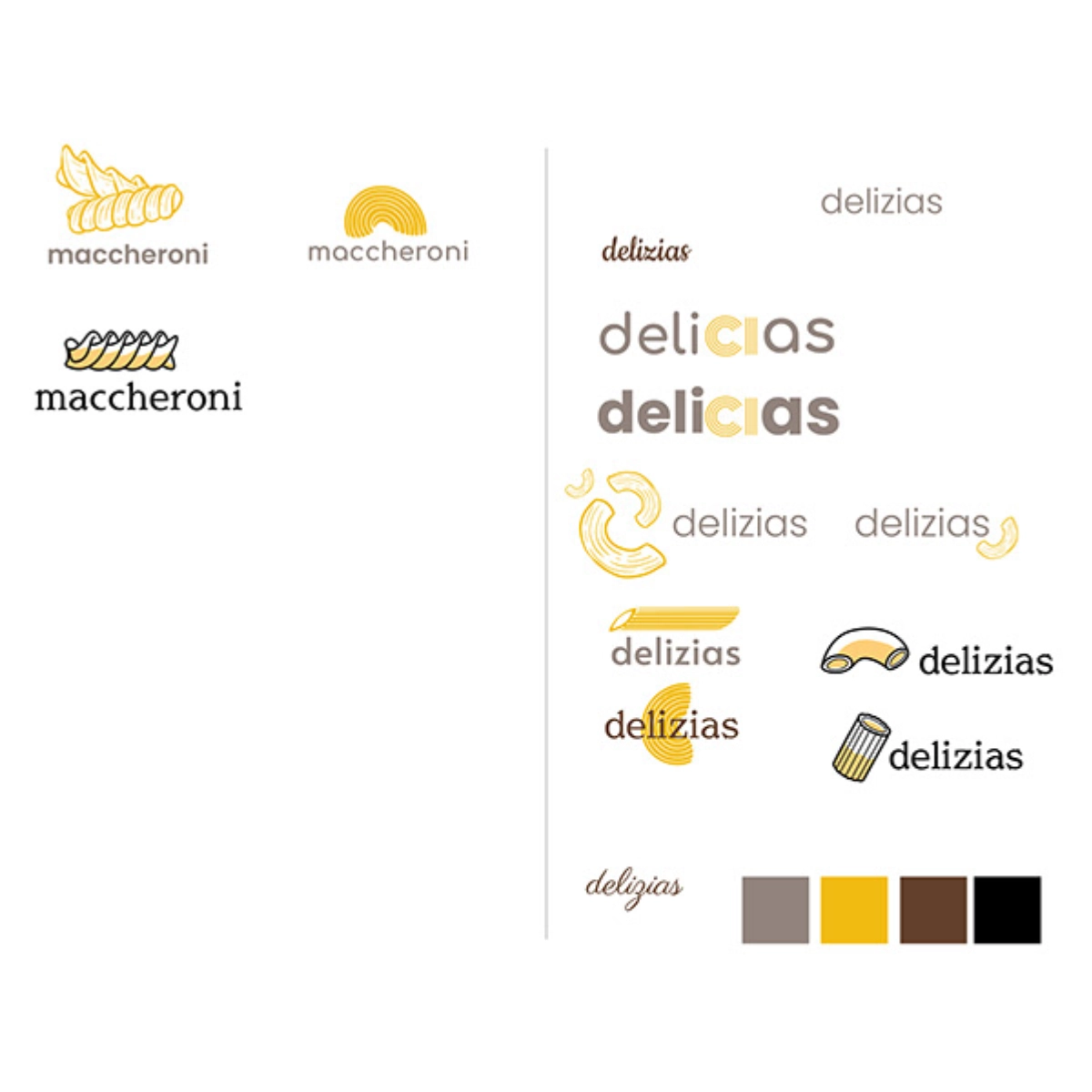 Logotipo de Pastasón formado por un tazón de pasta amarillo, un tenedor gris y el nombre de la marca.
